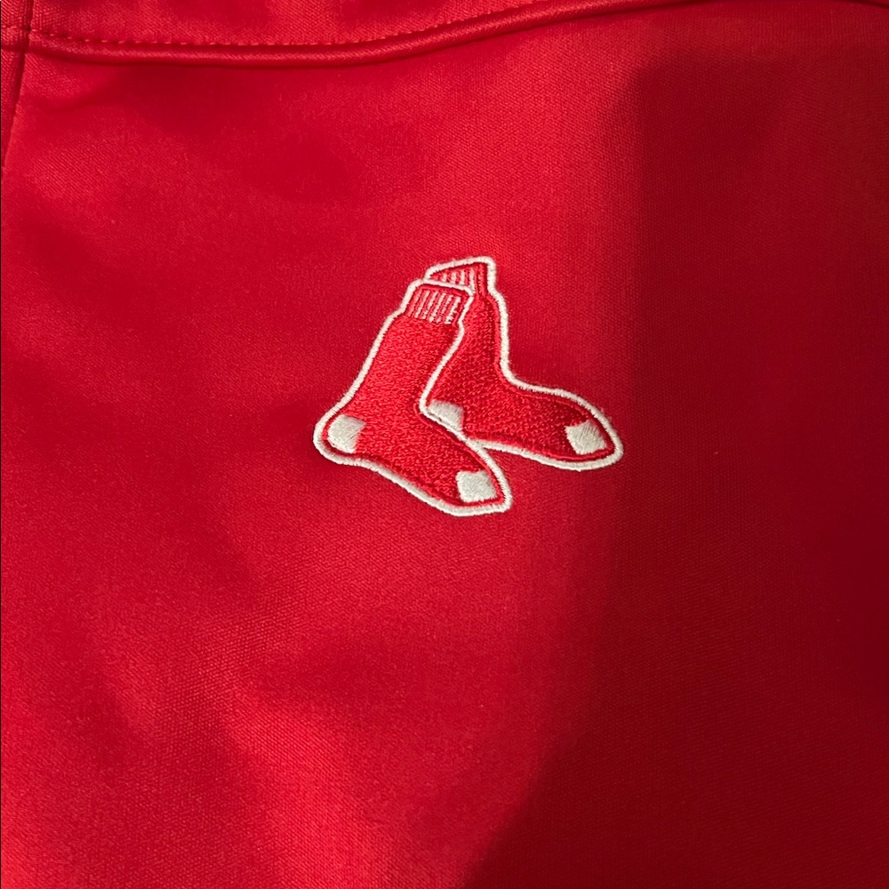 Antigua Boston Red Sox Red Softshell Jacket with Embroidered Red Sox - Picture 2 of 6